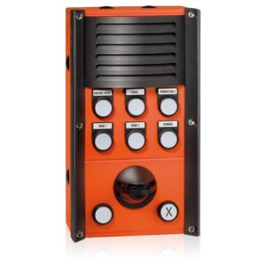 Industrial master station with LED-based direct dialling buttons