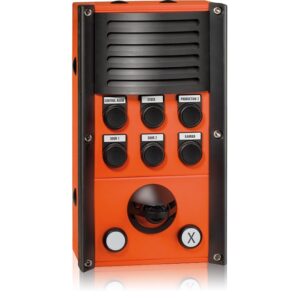 INDUSTRIAL MASTER STATION WITH DIRECT DIALLING BUTTONS AND 2 LED BUTTONS AND UNIVERSAL MICROPHONE