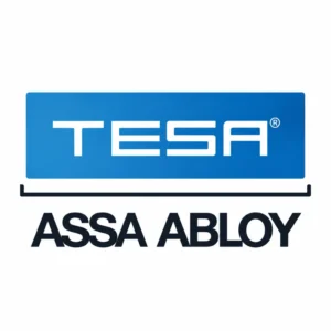 لوگوی TESA ASSA ABLOY برند یراق‌آلات درب، قفل و تجهیزات کنترل دسترسی